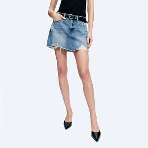 NEW BAYEAS gloria denim mini skirt in medium blue